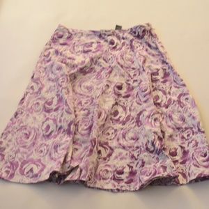 Hillard & Hanson Purple and White Skirt